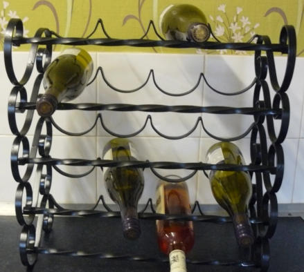 Handmade wrought iron wine racks
