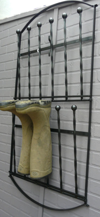 Wimborne wrought iron works 4 pair welly holder
