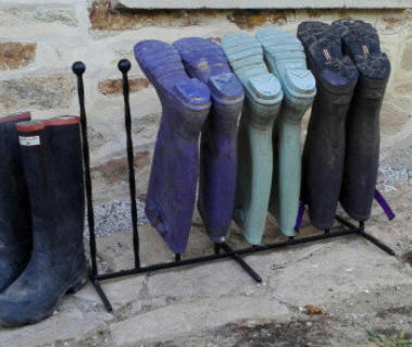 Wimborne wrought iron works wellie boot holders - racks