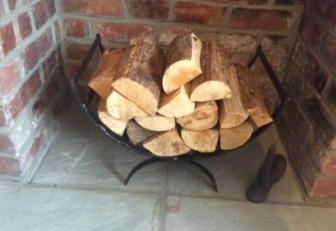 Log baskets handmade wrought iron