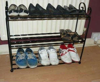 Wrought iron shoe racks